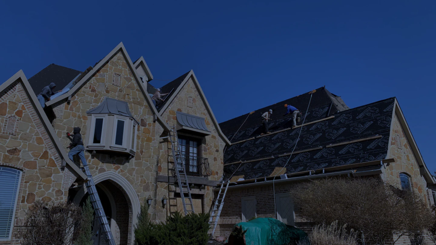 men working roofing residential forney tx
